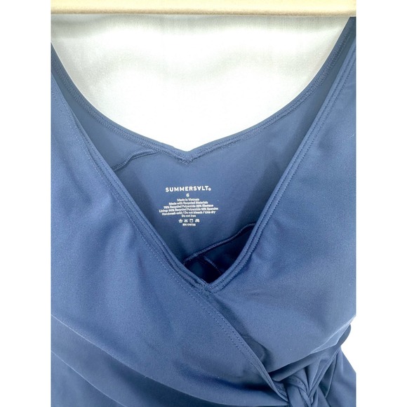 Summersalt The Perfect Wrap One-Piece Navy Blue size Medium - Picture 5 of 7